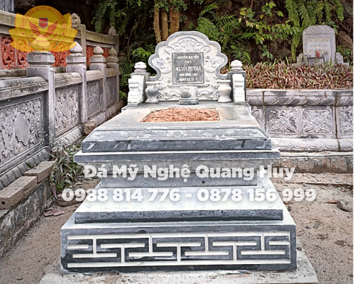 Lăng mộ đá xanh rêu thi công tại Thái Bình